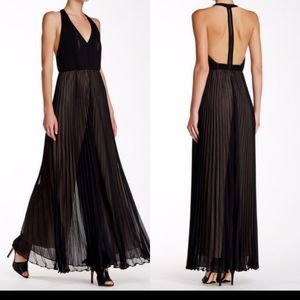 Alice + Olivia NAVY Morris  chiffon jumpsuit